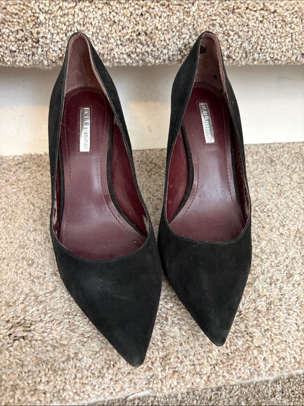 Rebecca Taylor Black Suede Pointed Toe Pumps